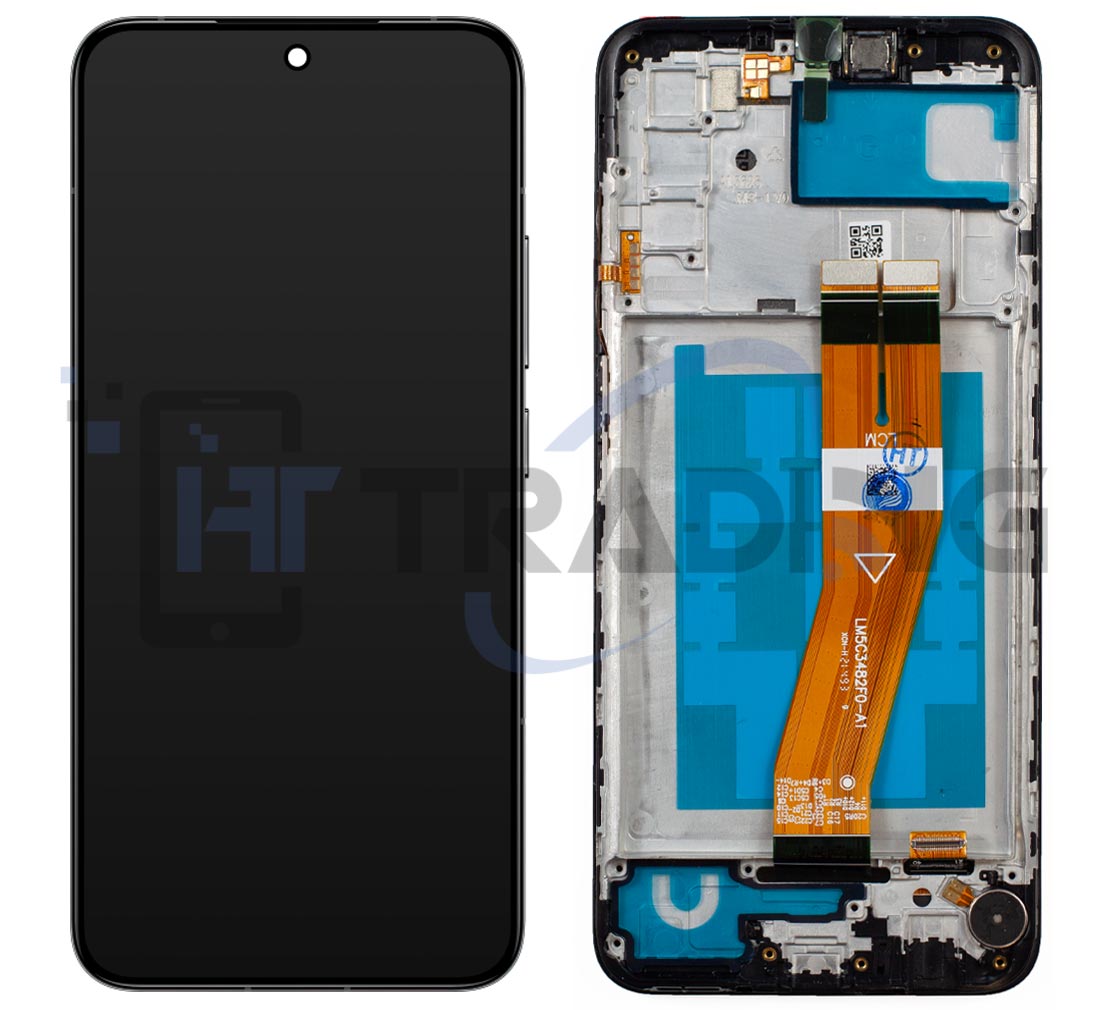 Samsung A03s SM - A037G (EU Code) Display mit Rahmen Schwarz, OEM - Fonix