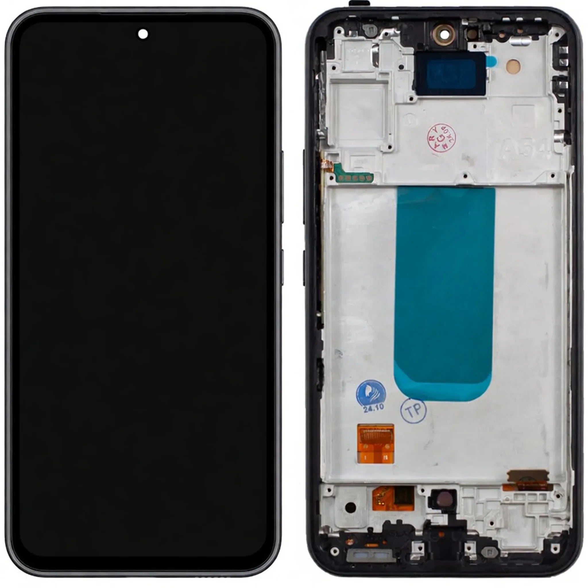 Samsung Galaxy A54 5G Ersatzdisplay mit Rahmen Soft OLED Schwarz