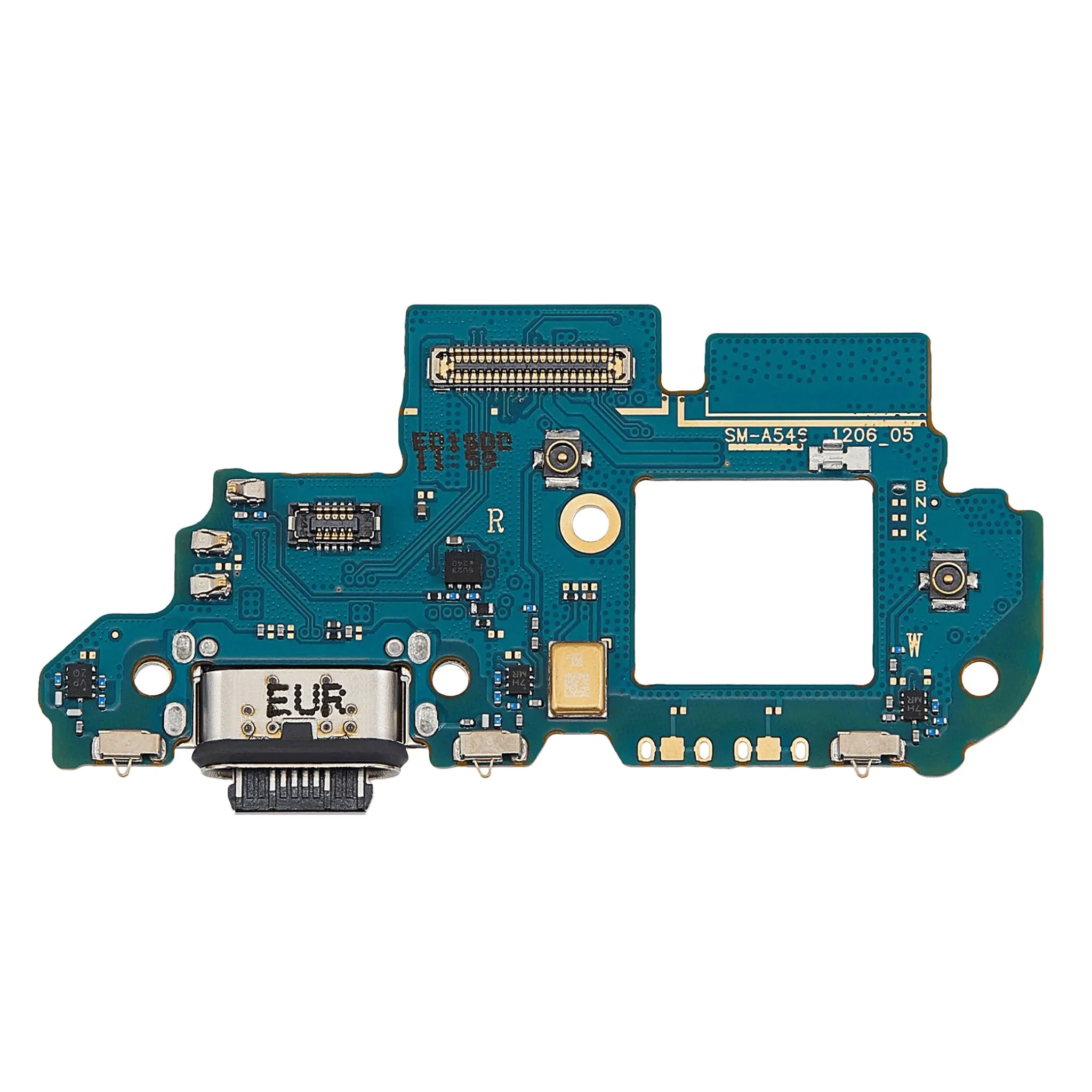 Samsung Galaxy A54 5G Ladebuchse USB-C Platine mit Mikrofon Ersatzteil.