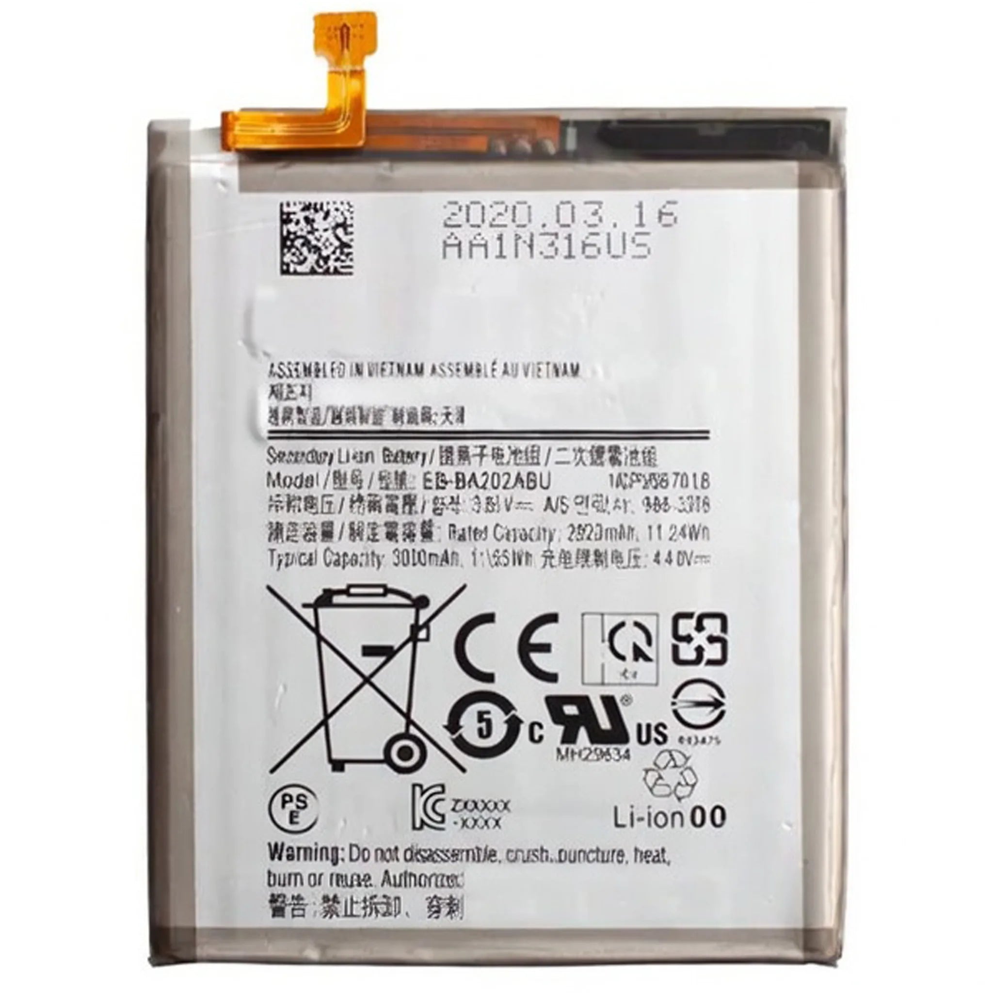 Samsung Galaxy A70 Akku EB-BA705ABU Ersatz-Batterie.