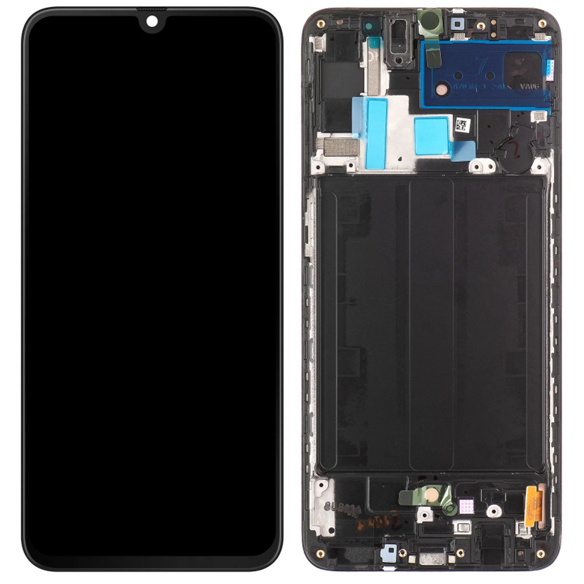 Original Samsung Galaxy A70 Service Pack Display in Schwarz