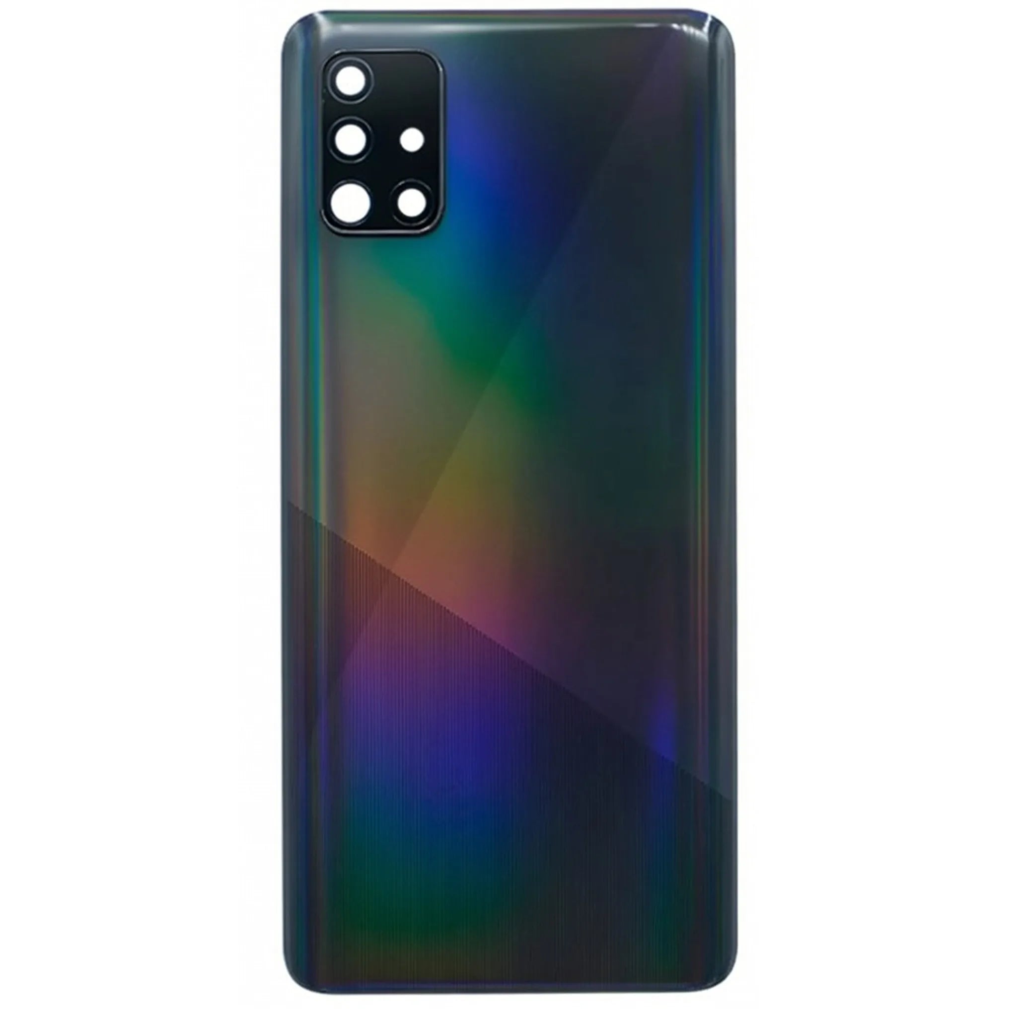 Samsung Galaxy A71 (SM-A715F) Akkudeckel Rückseite in Prism Crush Black mit Kameralinse