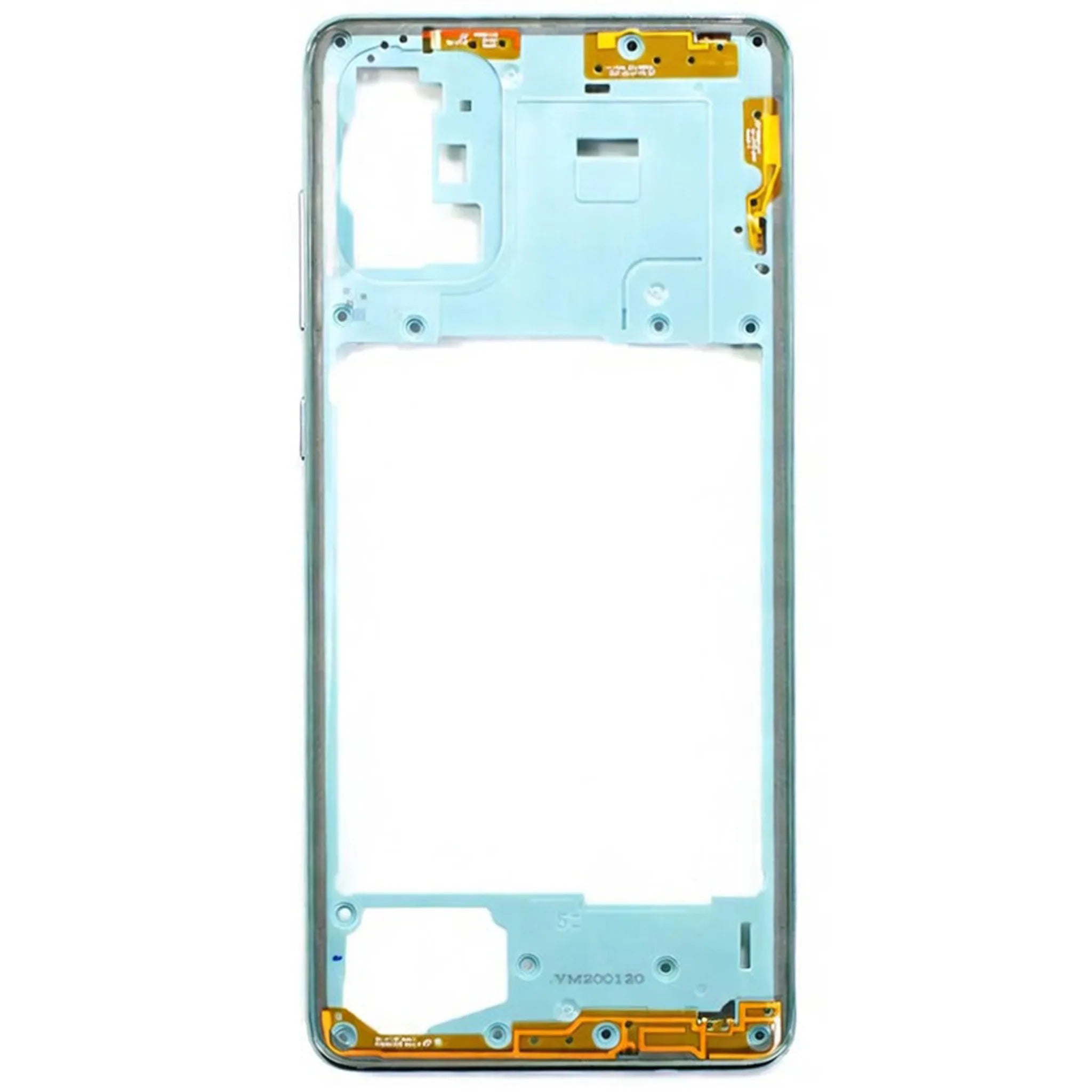 Samsung Galaxy A71 (SM-A715F) Mittelgehäuse Rahmen in Prism Crush Blue Ersatzteil.