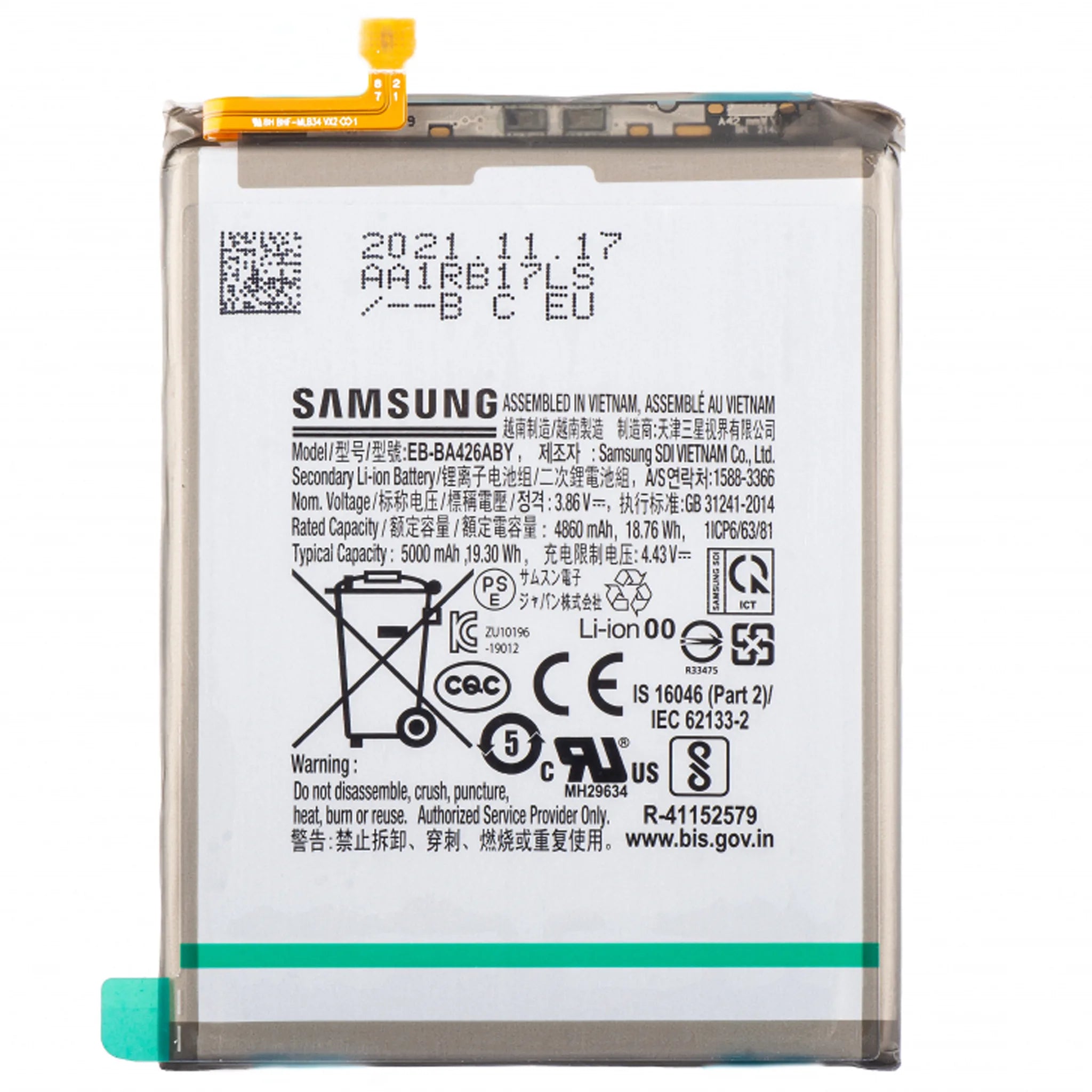 Original Samsung Akku EB-BA426ABY Pulled für Galaxy M22 A72 A32 5G A42 5G