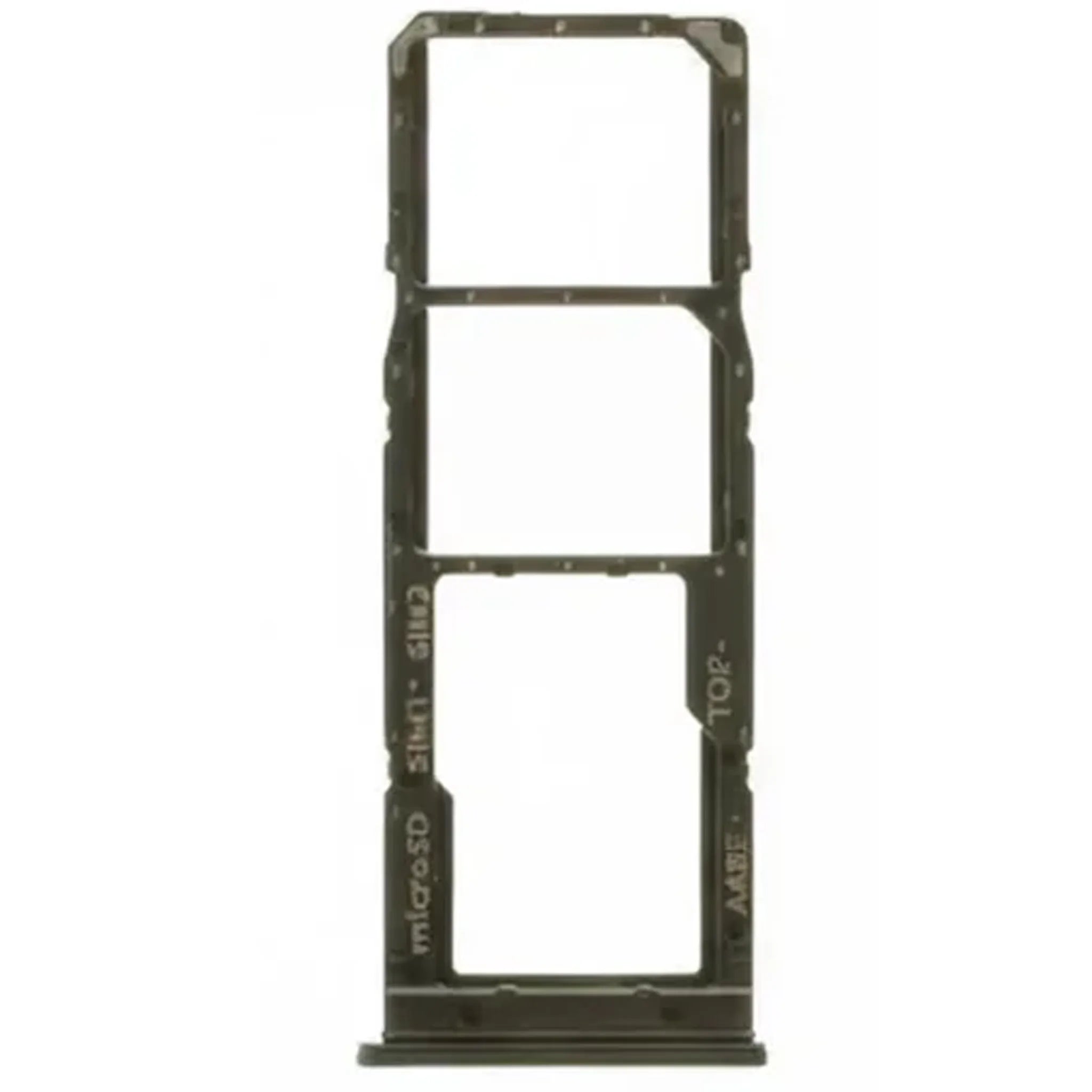 Schwarzer SIM-Kartenhalter und Sim Tray für Samsung Galaxy A02s (SM-A025F) Ersatzteil.