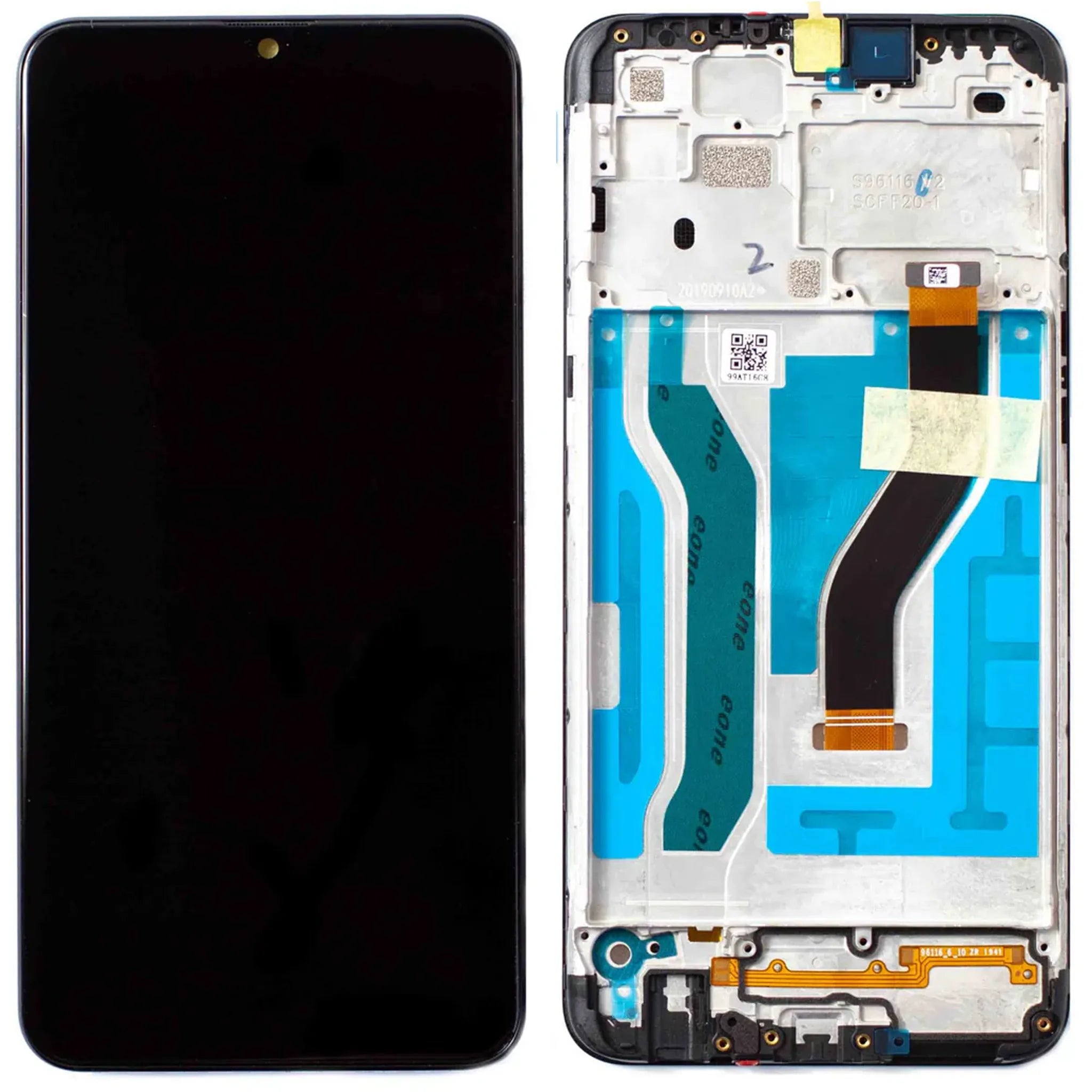 Samsung Galaxy A10s (A107F) Display Einheit Service Pack in Schwarz.