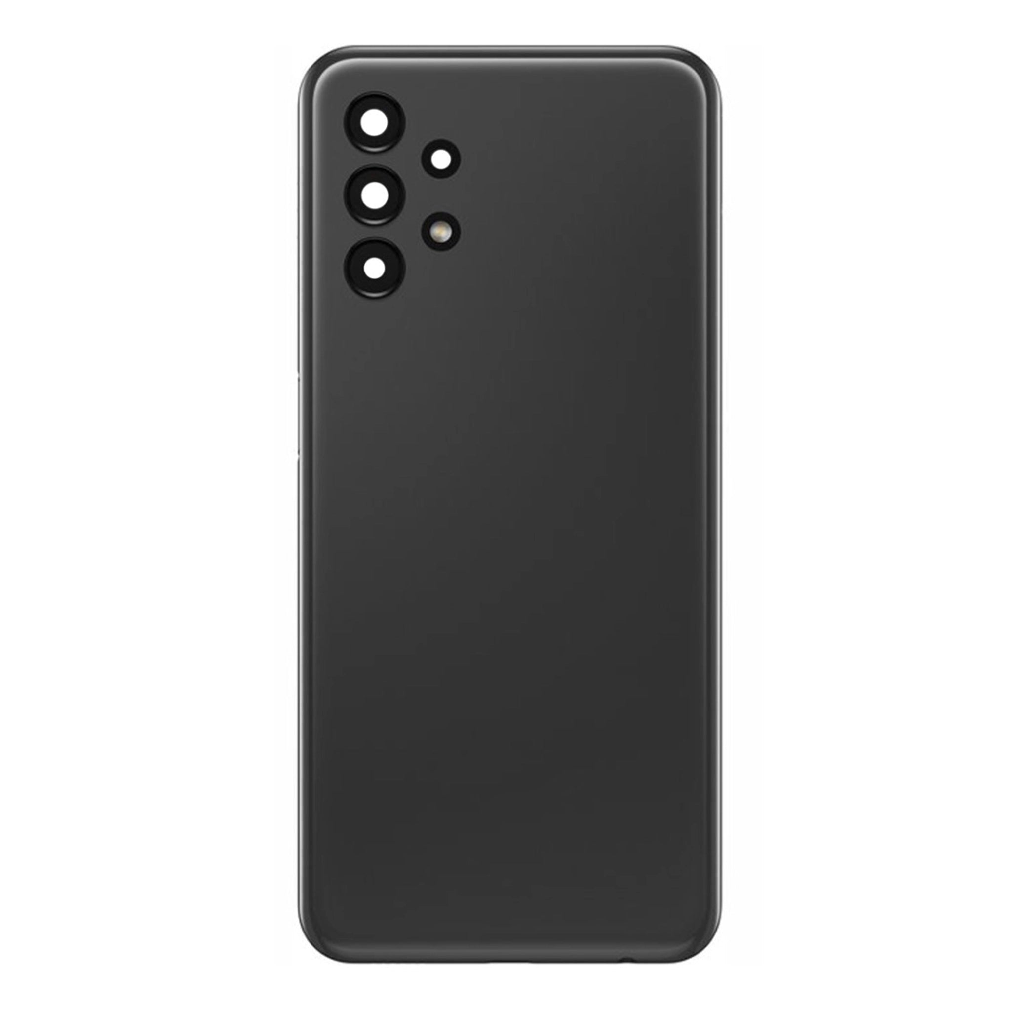 Samsung Galaxy A13 4G (SM-A135F/A137F) Backcover Akkudeckel in Schwarz mit vormontierter Kameralinse.