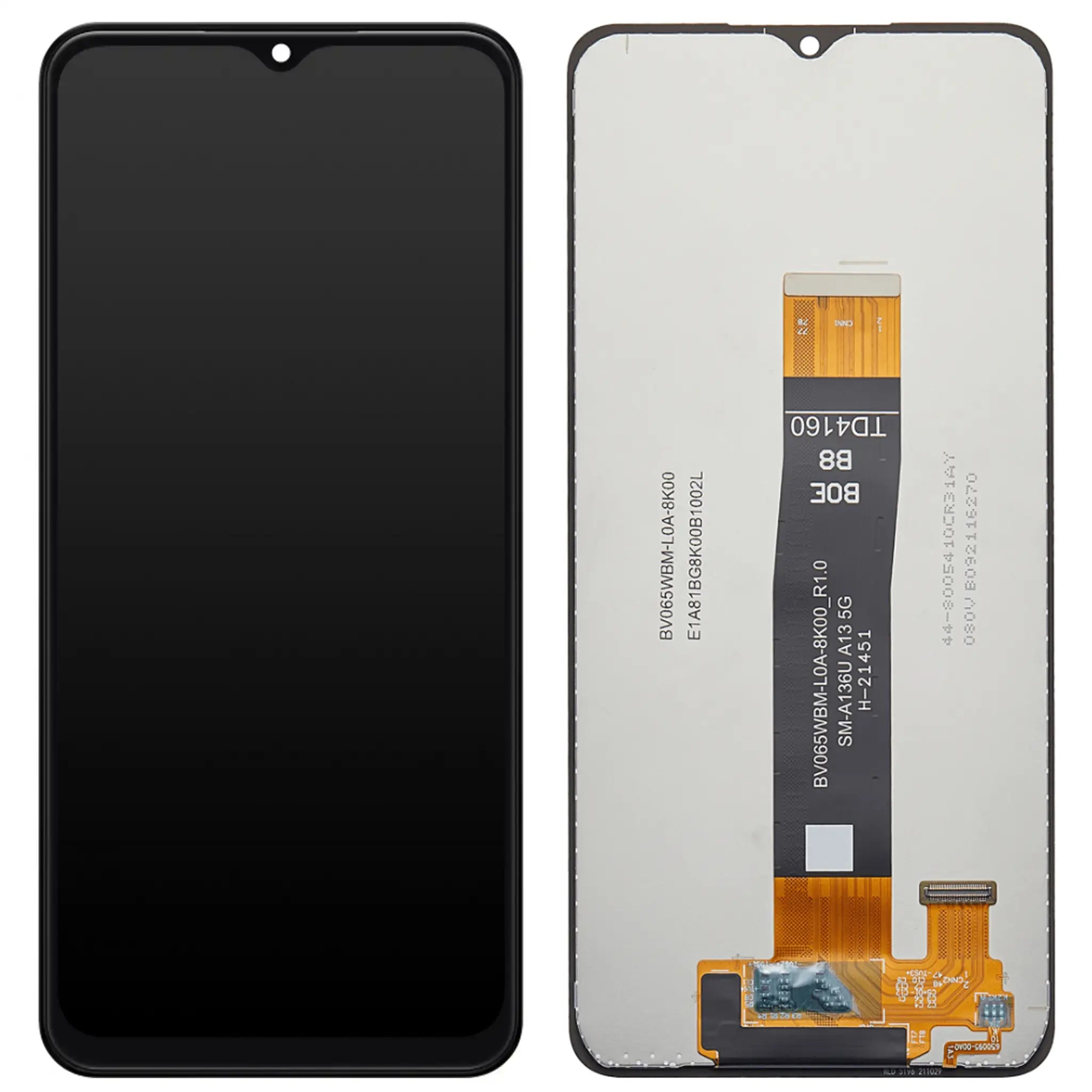 Samsung Galaxy A13 5G (SM-A136B) und A04s (SM-A047F) OEM LCD Display ohne Rahmen Ersatzteil.