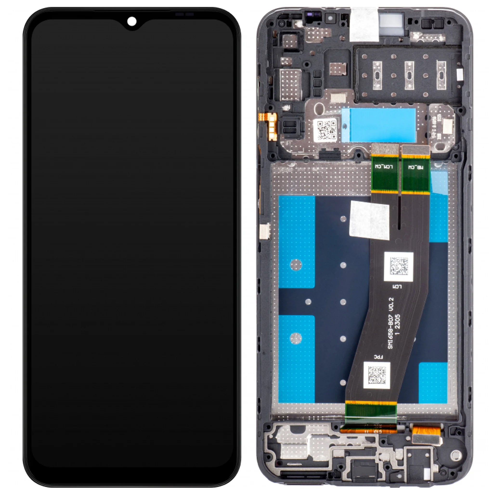 Ersatz-Display mit Rahmen für Ihr Samsung Galaxy A14 4G (SM-A145) in Schwarz – OEM Qualität