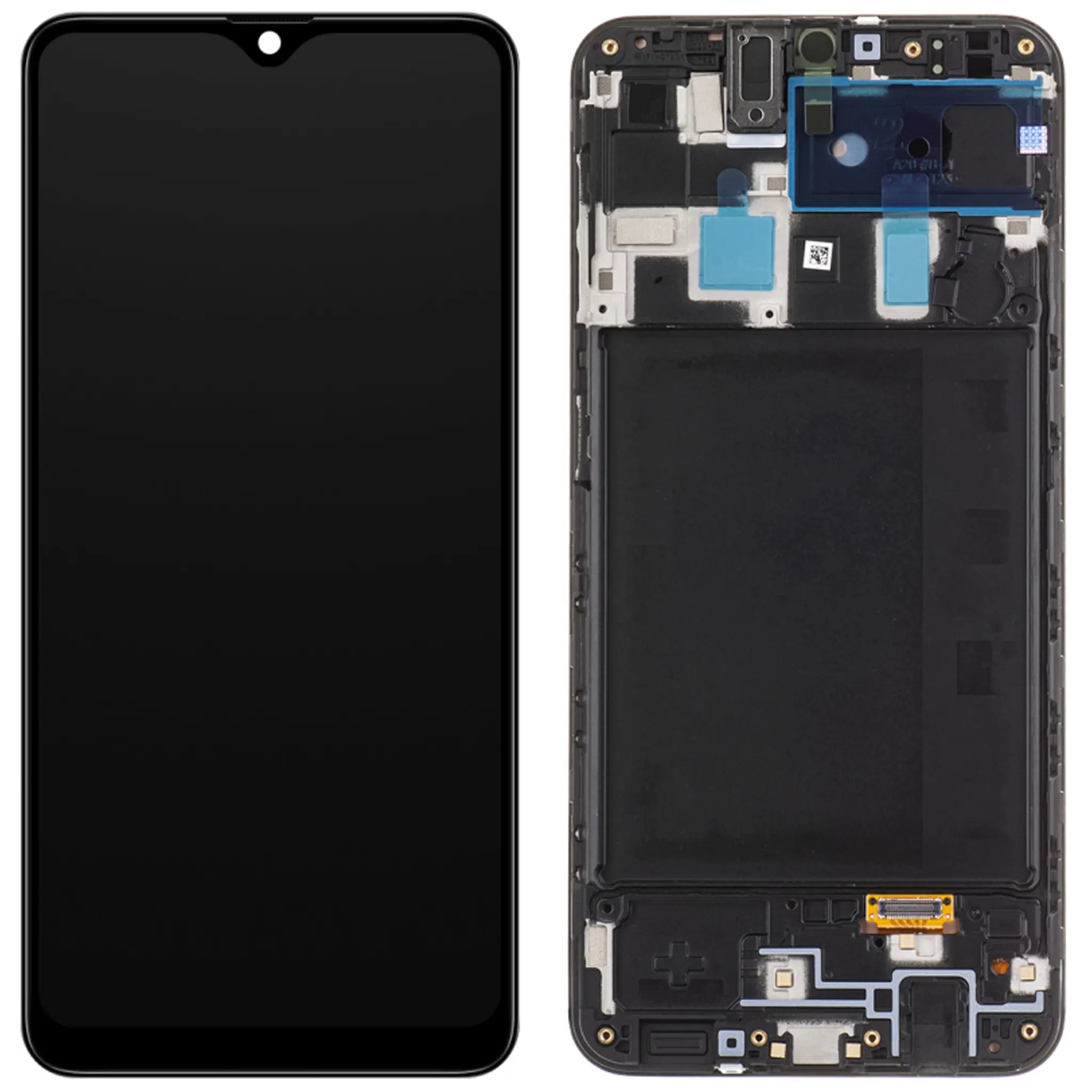 Original Samsung Galaxy A20 (SM-A205F) Super AMOLED Display mit Rahmen Service Pack in Schwarz