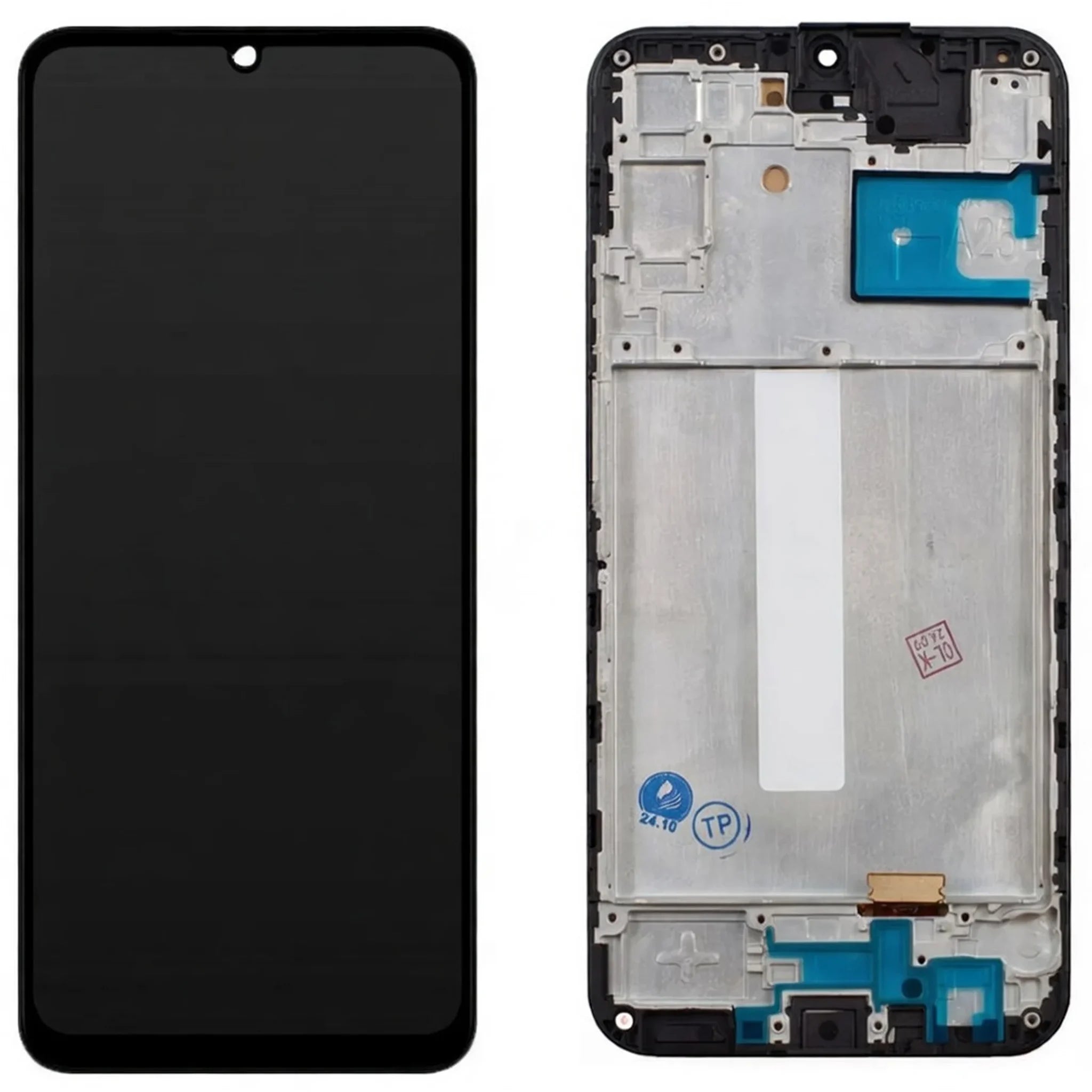 Samsung Galaxy A25 5G (SM-A256B) Soft OLED Display mit vormontiertem schwarzem Rahmen