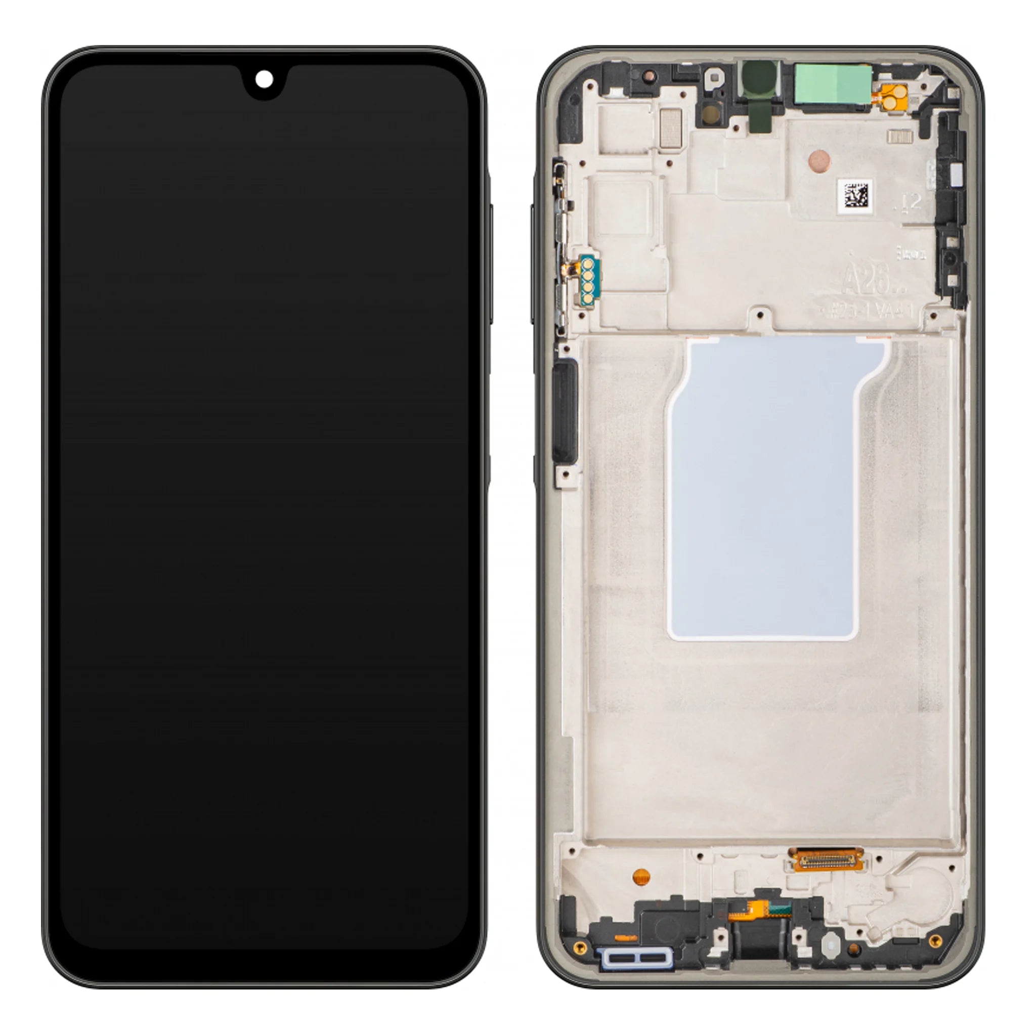Original Samsung Galaxy A26 5G (SM-A266) Service Pack Display in Schwarz mit vormontiertem Rahmen