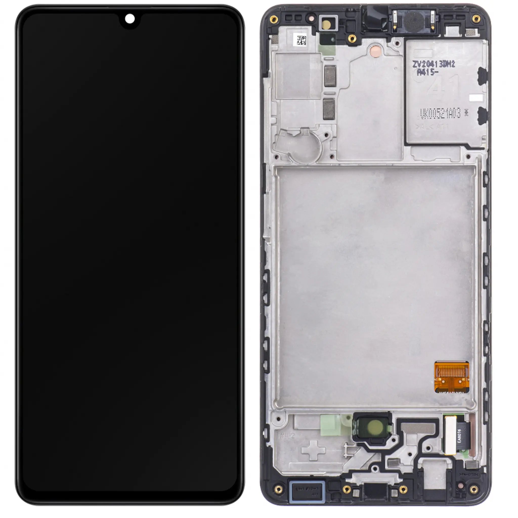 Original Samsung Galaxy A41 (A415F) Display Service Pack in Awesome Black mit Rahmen und Super AMOLED Technologie.