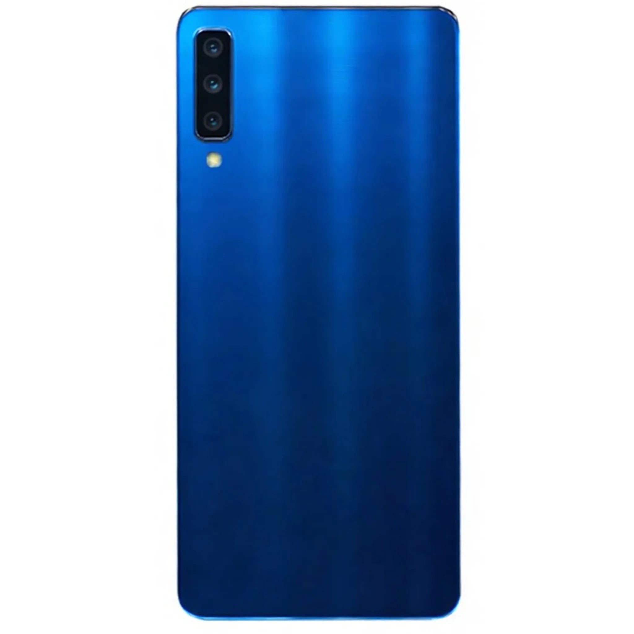 Blauer Ersatz-Akkudeckel für Samsung Galaxy A7 2018 (SM-A750F) inklusive vorinstallierter Kameralinse.