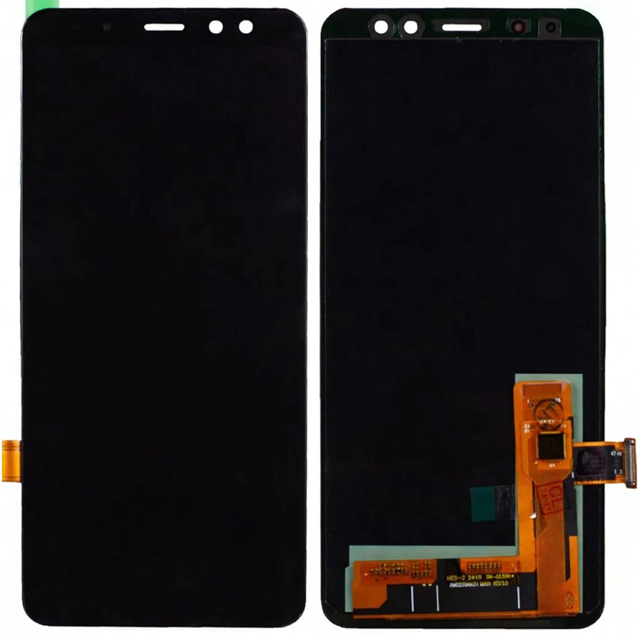 Ersatz-Display für Samsung Galaxy A8 2018 (SM-A530F) in Schwarz mit hochwertiger Soft OLED Technologie.
