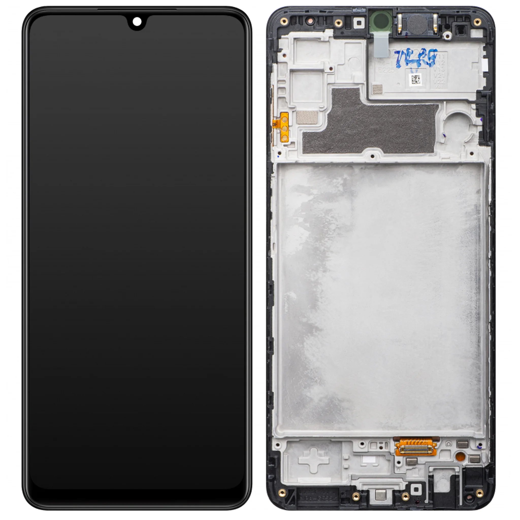 Samsung Galaxy M22 (M225F) Service Pack Display in Schwarz – Originales Ersatzteil.
