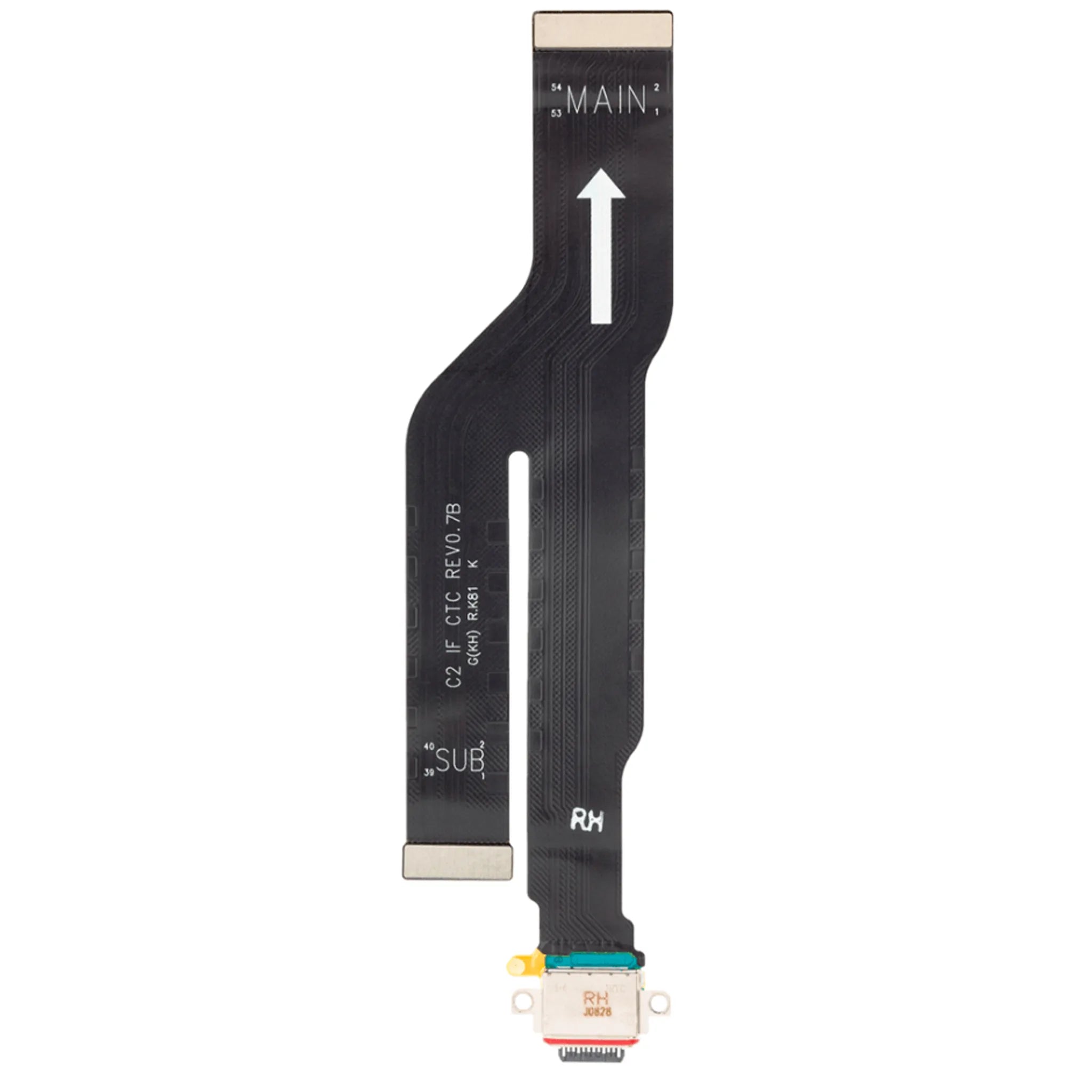 Ersatz-Main SUB Flex Ladebuchse USB-C Platine inklusive Mikrofon für das Samsung Galaxy Note 20 Ultra.
