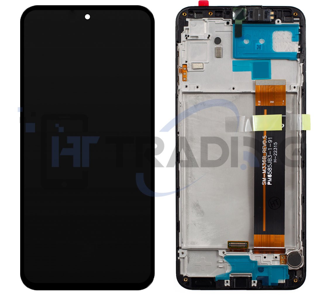 Samsung M33 5G 2022 Display mit Rahmen Schwarz, OEM - Fonix