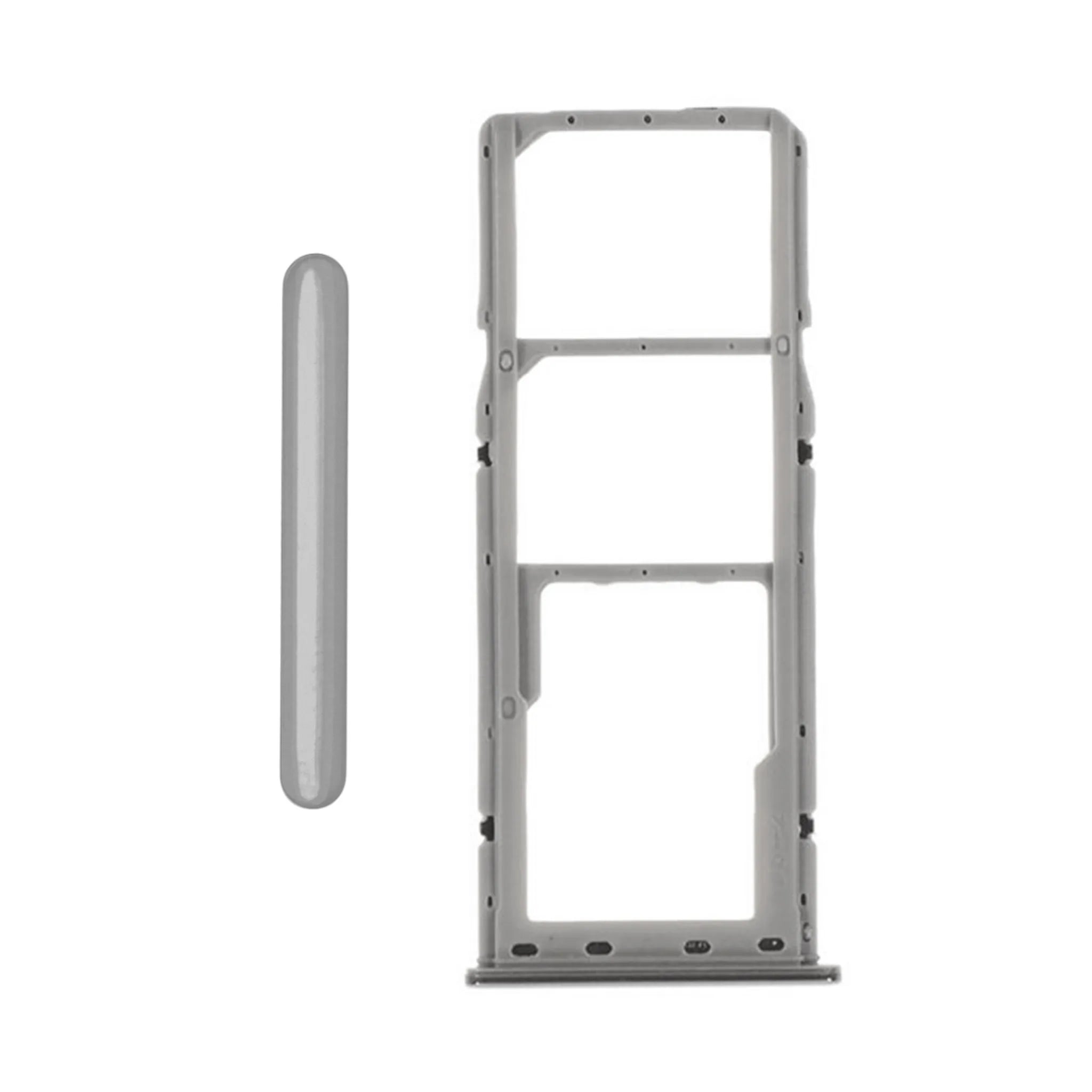 Ersatz-Sim-Halter (Sim Tray) für Samsung Galaxy A50 (A505F) in Silber – Triple Slot.